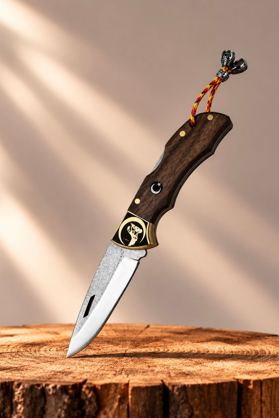 19 Cm Ceviz Kabza Gravür İşlemeli N690 Çelik Çakı