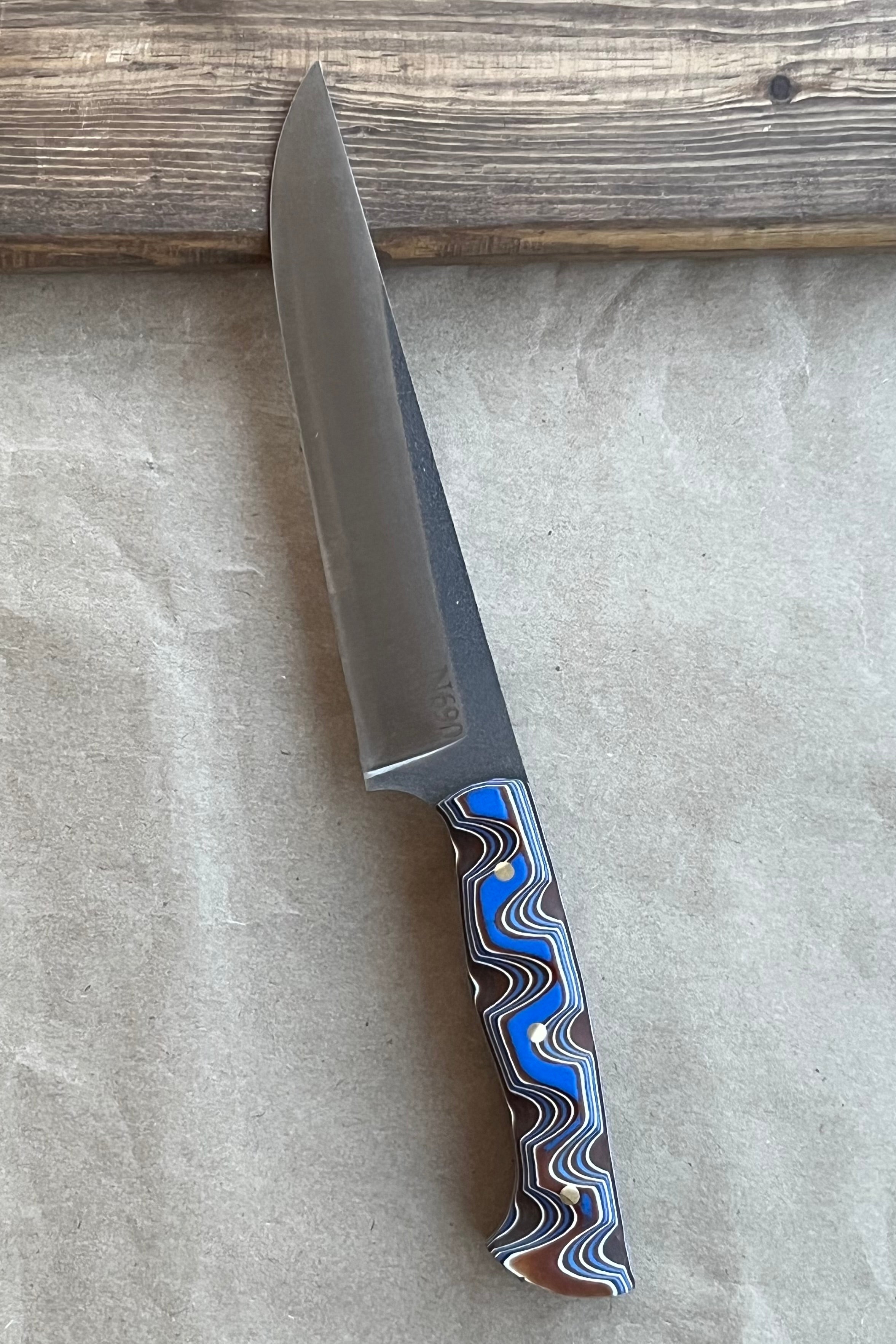 N690 Çelik Doğrama Bıçağı - Mavi