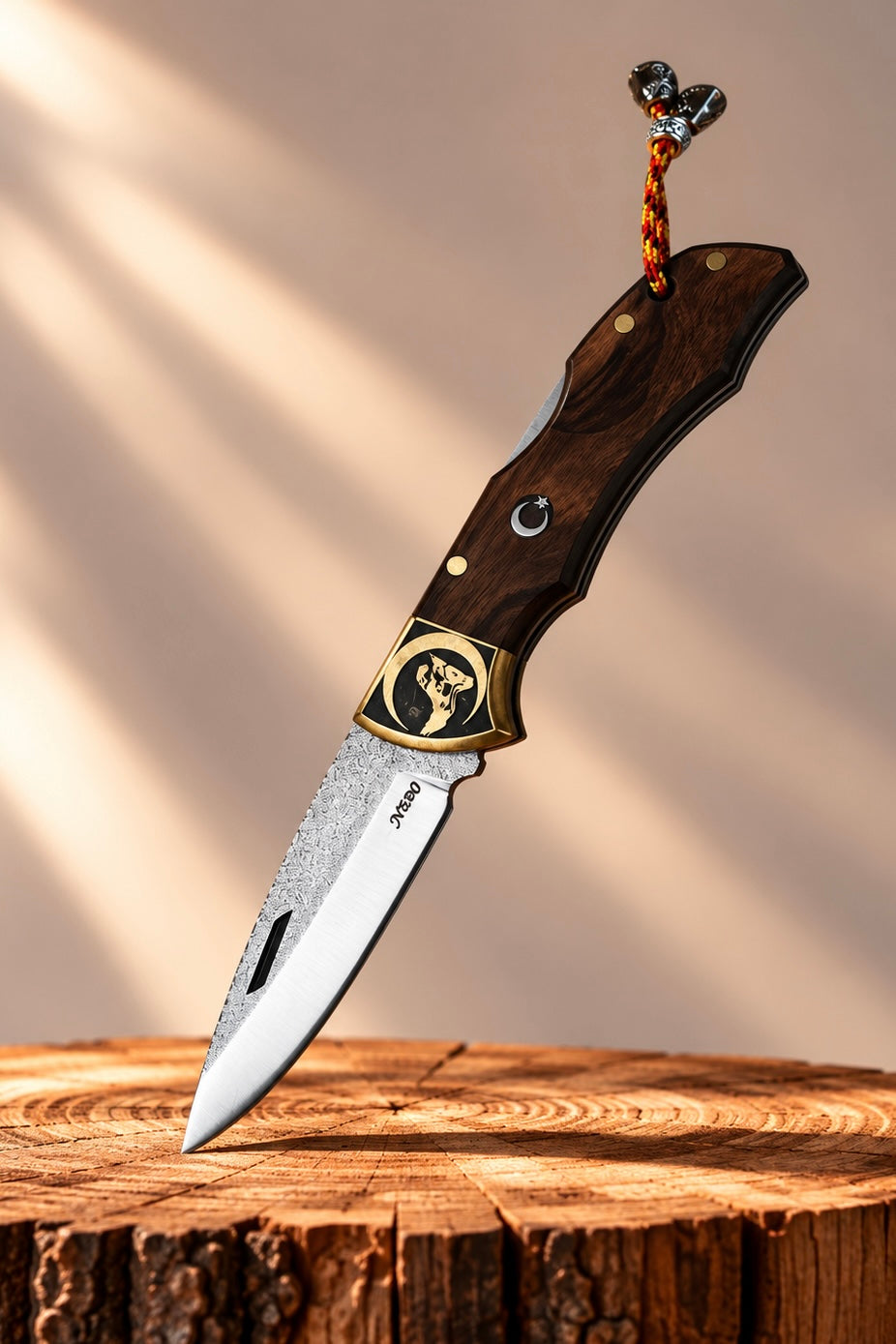 21 Cm Ceviz Kabza Gravür İşlemeli N690 Çelik Çakı